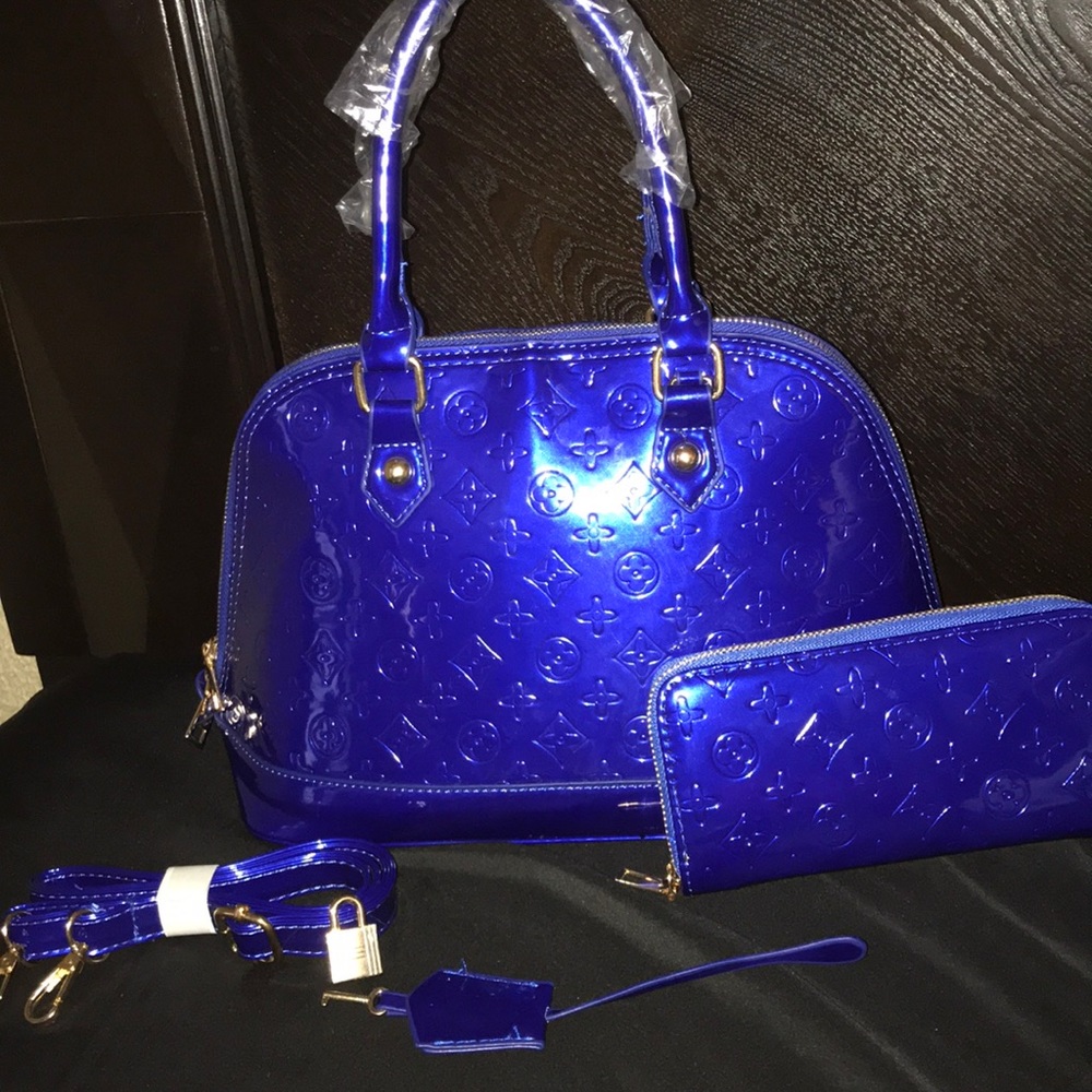 Blue handbag